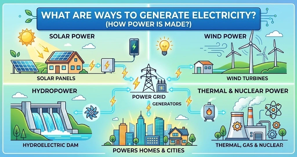 Smart Ways to Generate Electricity (How Power Is Made Explained)