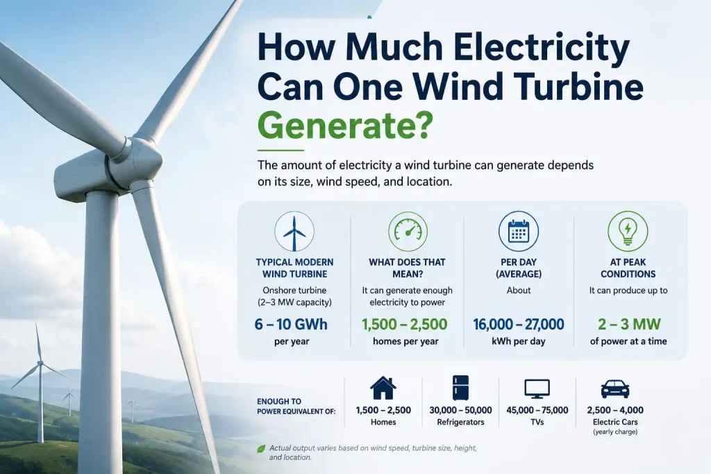 How Much Electricity Can One Wind Turbine Generate