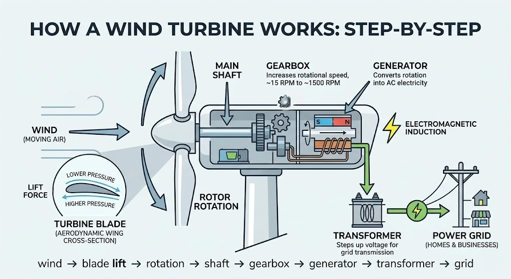 How a Wind Turbine Works