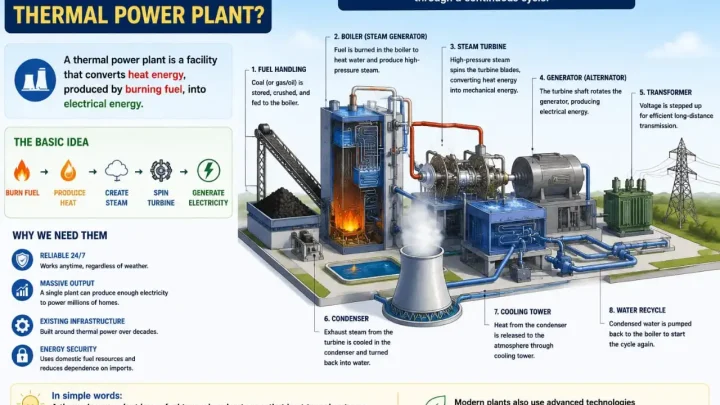 How Does a Thermal Power Plant Work? (Simple Explanation)