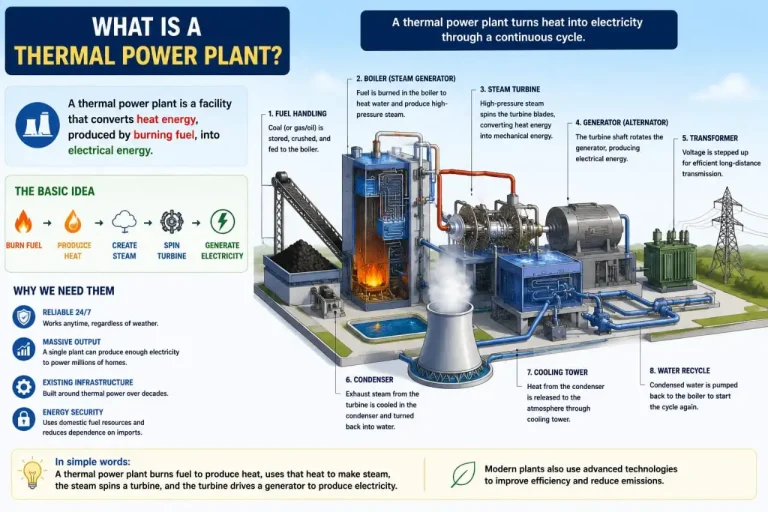 How does a thermal power plan works