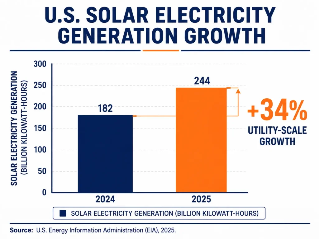 US Solar Electricity Generation Growth